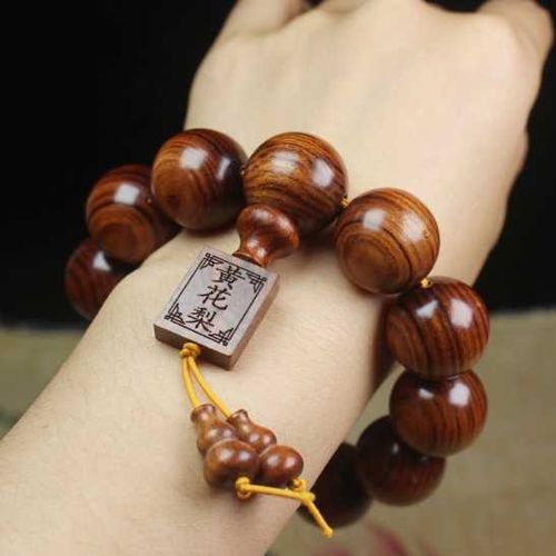 Big leaf yellow pear bead string purple pear men and women bracelets popular literary theater jewelry