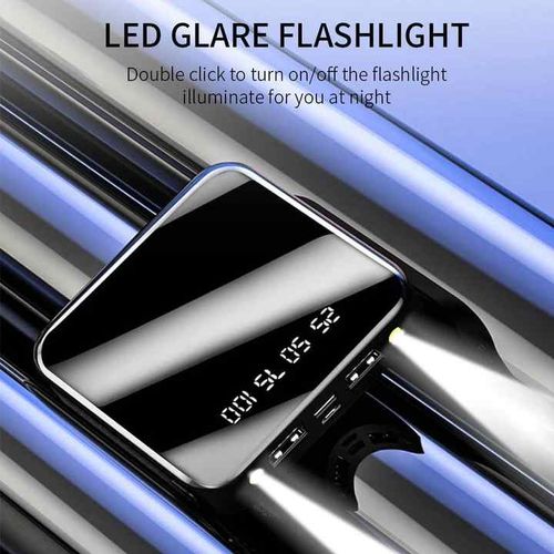 Best Selling Mini Mirror Power Pack 20000 mA Flashlight Light Emitting Diode Slim Power Pack