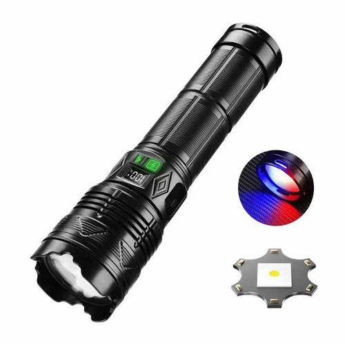 Powerful flashlight laser super bright large flashlight light emitting diode remote