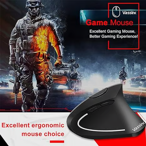 Ergonomic Vertical Wireless Mouse