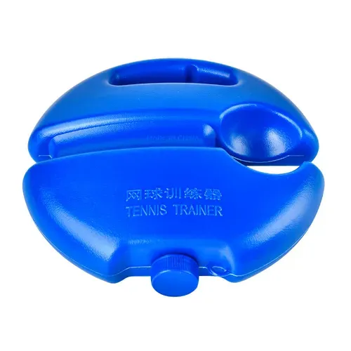 Tennis trainer, including a tennis base and rope set