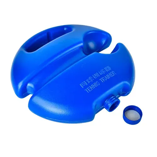 Tennis trainer, including a tennis base and rope set