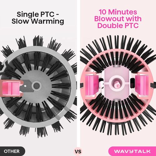 Wavytalk 206 1.5 Inch Ionic Curling Brush Ceramic Heated Hair Brush