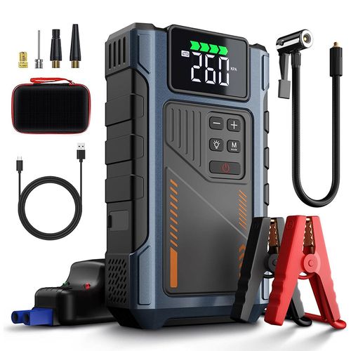 Car Mounted Inflatable Pump With Power Bank Emergency Start Power Supply Integrated Machine Emergency Battery Strong Start