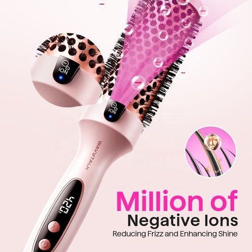 Wavytalk 206 1.5 Inch Ionic Curling Brush Ceramic Heated Hair Brush