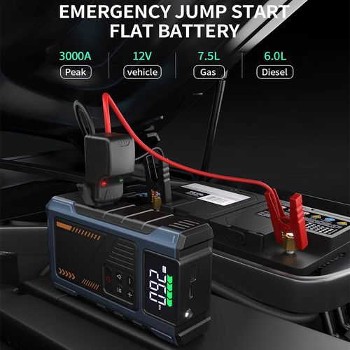 Car Mounted Inflatable Pump With Power Bank Emergency Start Power Supply Integrated Machine Emergency Battery Strong Start
