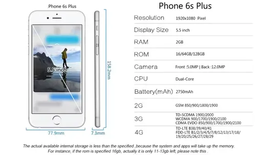 iPhone 6sp 16 G & 32G & 64 G
