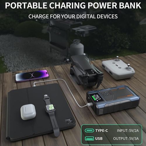 Car Mounted Inflatable Pump With Power Bank Emergency Start Power Supply Integrated Machine Emergency Battery Strong Start