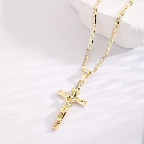 Cross Pendant, 14K Gold Plated