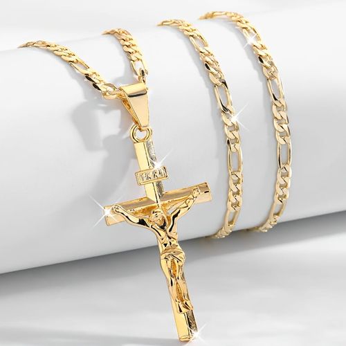 Cross Pendant, 14K Gold Plated