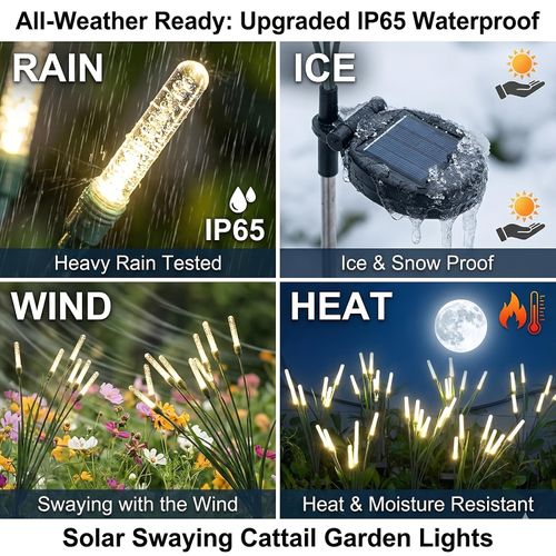 LED Solar Reed Garden Lights