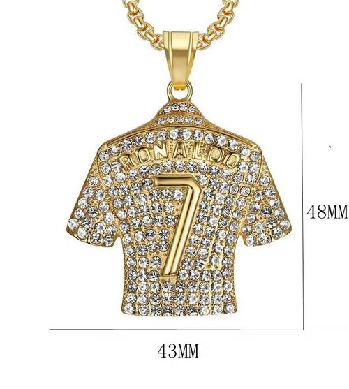 Gold-Plated No.7 Jersey Necklace