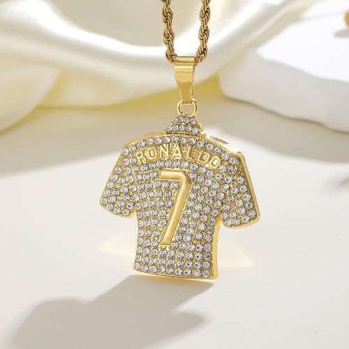 Gold-Plated No.7 Jersey Necklace