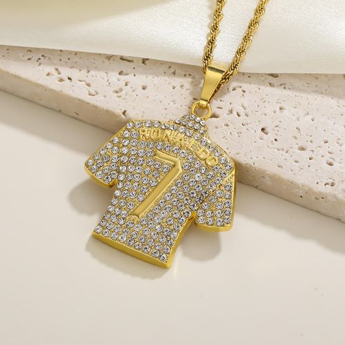 Gold-Plated No.7 Jersey Necklace