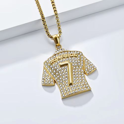 Gold-Plated No.7 Jersey Necklace