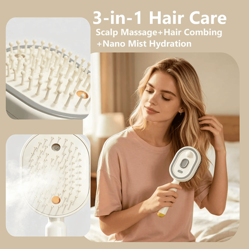 Multifunctional Red Light Spray Massage Comb