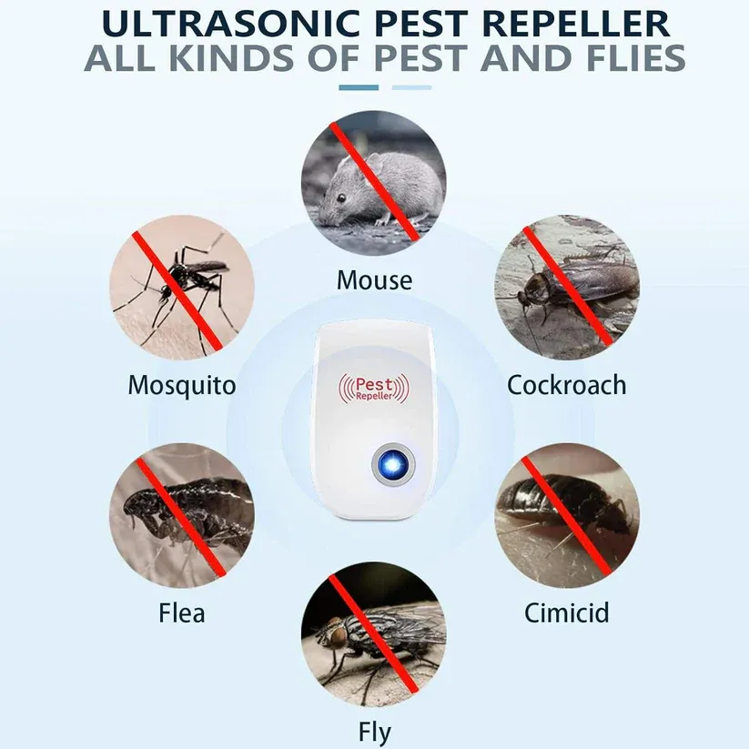 Ultrasonic Repeller Reject Mosquito Killer Light Trap Lamp Repellant Pest Control