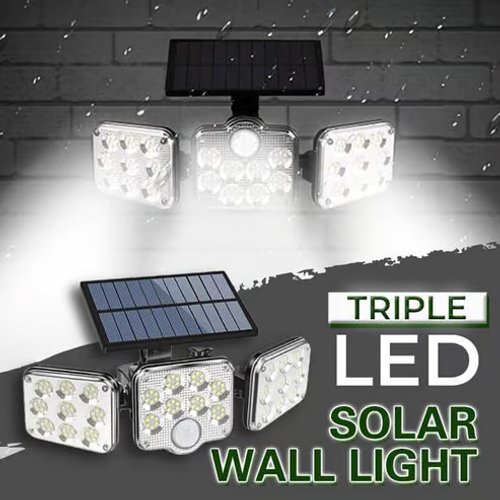 Triple Solar Wall Light With Holder