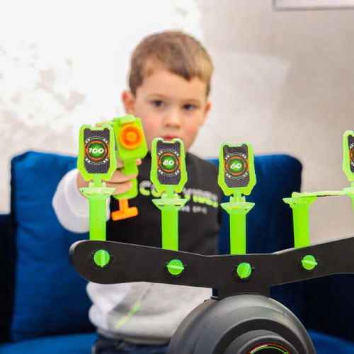 Glow-in-the-Dark Shooting Target Practice Kids Shooting Toy Gun Set