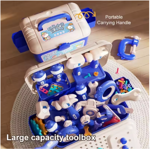 Children Home Toolbox Simulation Drill Screw Removal Educational Pretend Play Construction Puzzle Multi-Functional Assembly Toys