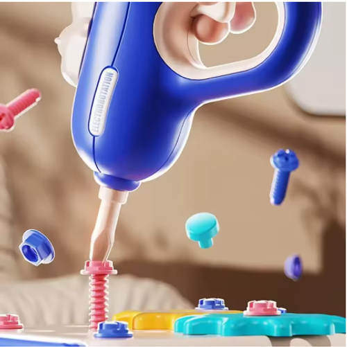 Children Home Toolbox Simulation Drill Screw Removal Educational Pretend Play Construction Puzzle Multi-Functional Assembly Toys