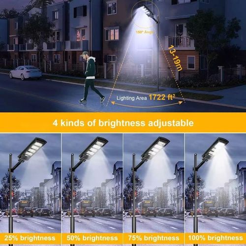 🔥💡Solar LED Street Light with Remote Sensor Waterproof Outdoor Light🎉👇