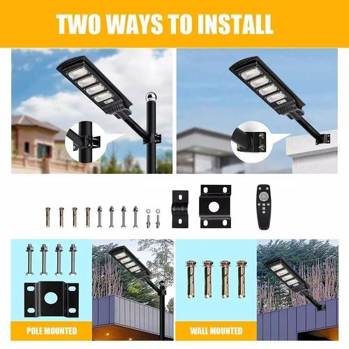 🔥💡Solar LED Street Light with Remote Sensor Waterproof Outdoor Light🎉👇