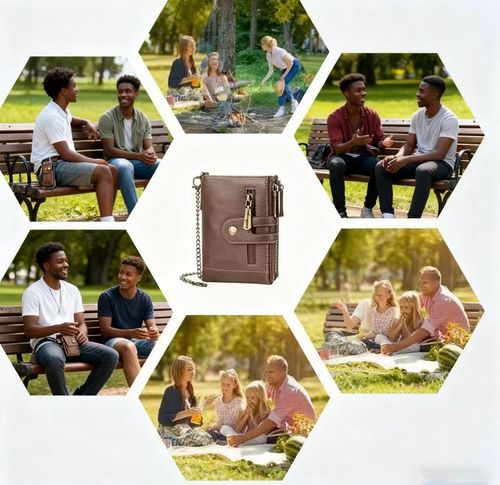 Men's Vintage Bifold Wallet with Chain