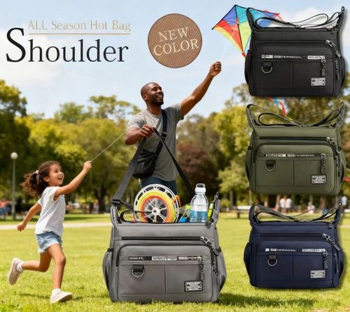 Large-Capacity Crossbody Bag – Waterproof, anti-theft, and ultra-durable, perfect for hiking, shopping, and traveling!