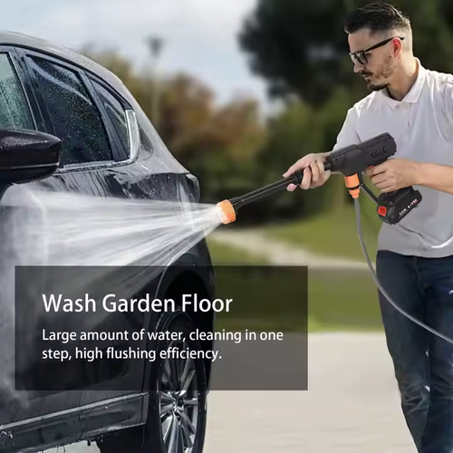 Portable wireless charging car wash gun