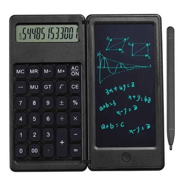 Mini smart Electronic Board Drawing functional basic office calculator with writing pad