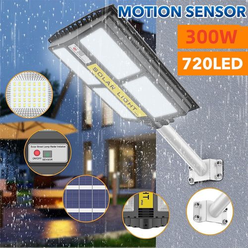 LITOM 720LED Solar Street Light, Solar Light Outdoor Waterproof Motion Sensor Solar Light with Remote Control for Garden Yard