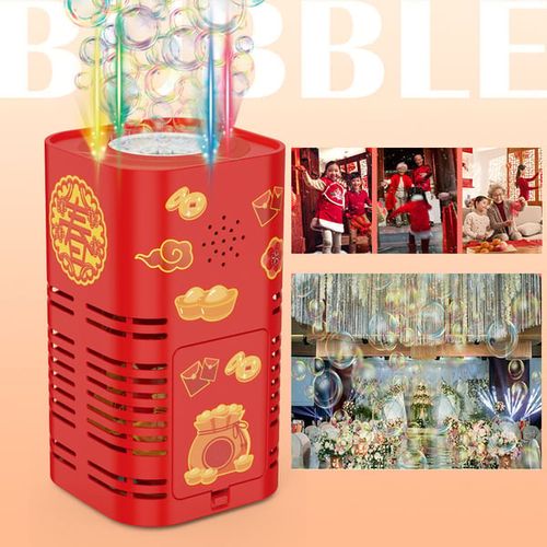 New Year Fireworks Bubble Machine With Firecracker Sound Effects, Lighting And Wedding Flowers