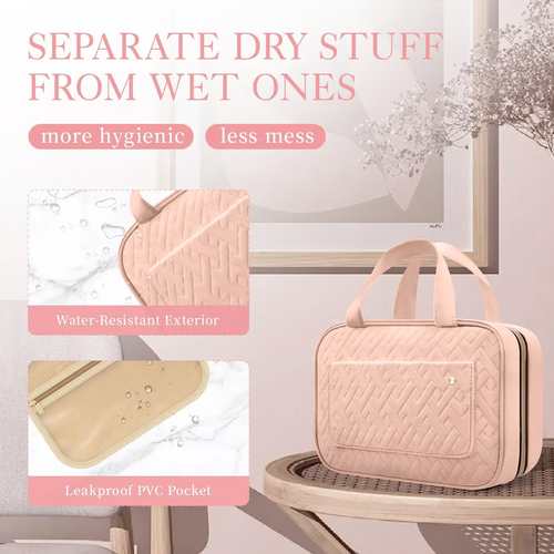 Travel Toiletry Bag for Women with Hanging Hook