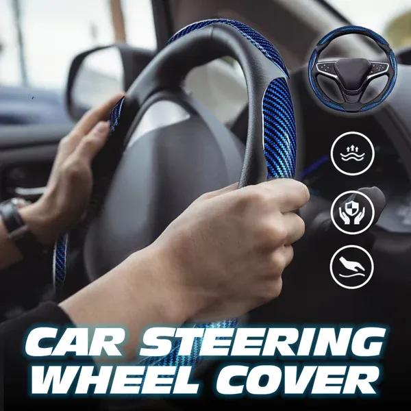 💯1 Pair Universal Anti-Slip Car Steering Wheel Cover👇