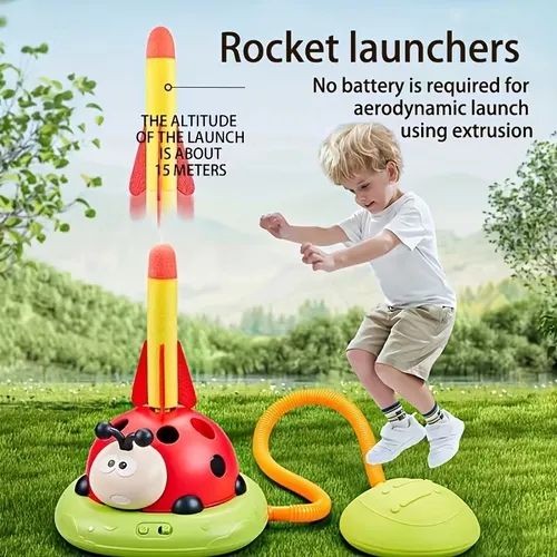 This three-in-one musical jumping game, ring toss game, and rocket launcher can be played indoors or outdoors and is a perfect gift for various holidays
