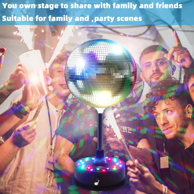 Rotating mirror disco ball lightd