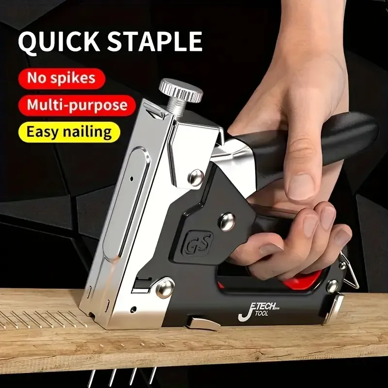 💯4 in 1 heavy-duty Stapler For Diy Home Decor Furniture Wood Frame Stapler, Multi-tool Hand Nail Gun Nail Gun Bandage Pliers🚀