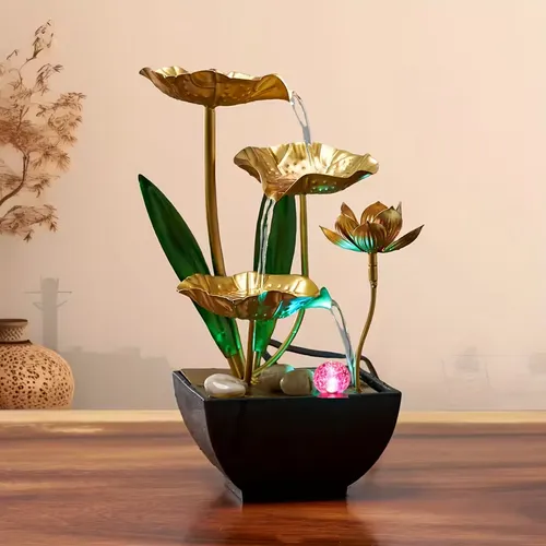 Small Indoor Fountain Automatic Humidifier Desktop Decor for Living Room and Bedroom Relaxation Craft