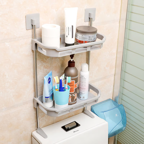 Bathroom Kitchen Multi-Tier Shelf Wall Storage Rack