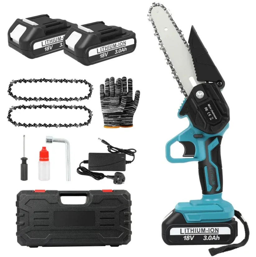 🔥🔥Cordless electric chain saw (with 2 lithium batteries)🔥⏰✨🚀50% time limit🚀 Ghana cash on delivery⏰