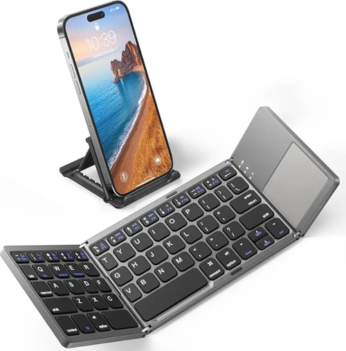 Bluetooth Folding Keyboard with touchpad Portable Wireless