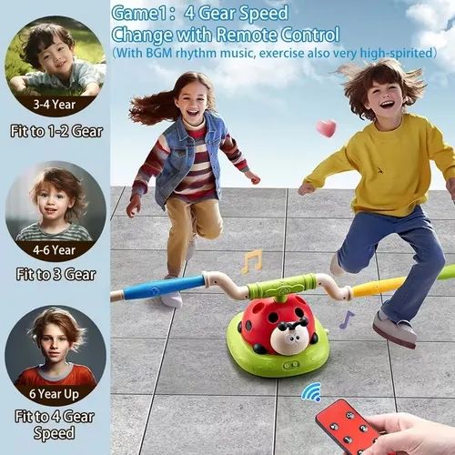 This three-in-one musical jumping game, ring toss game, and rocket launcher can be played indoors or outdoors and is a perfect gift for various holidays