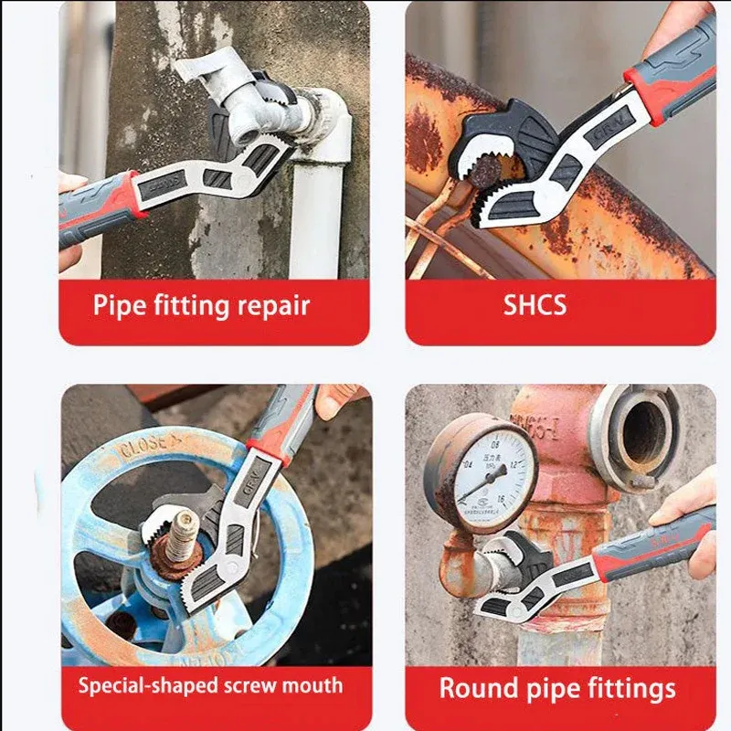🎁💯 Hot Sale🎁)Industrial Grade Multifunctional Self-locking Pipe Wrench Tool👉