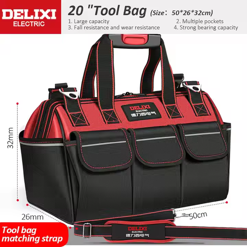 Delixi Multifunctional Oxford Canvas Electric Tool Bag