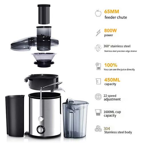 Household Juicer – Pulp-Separating Cold Press Juicer, Fresh Fruit & Vegetable Extractor, No-Filter, Fully Automatic Orange Juice Maker