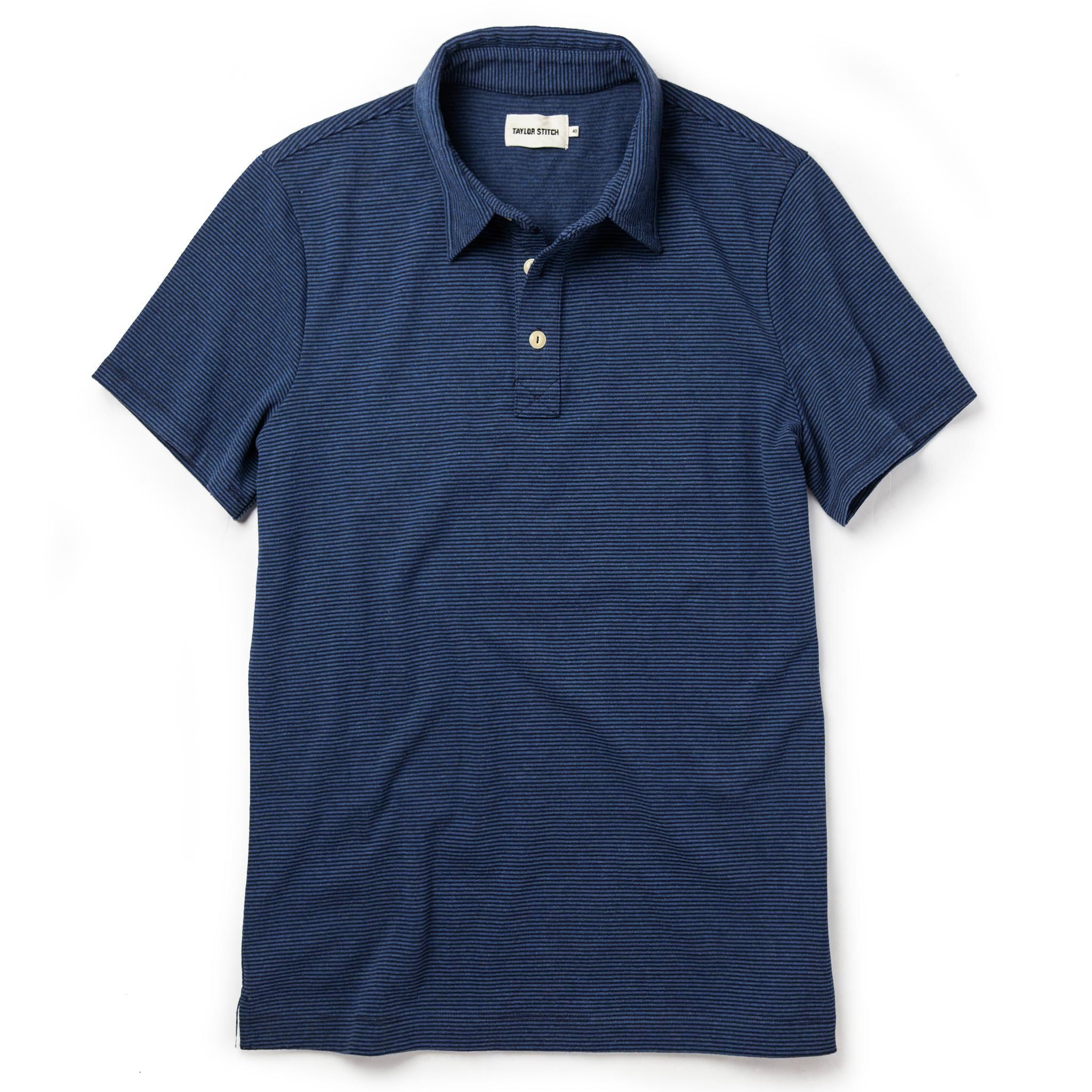 Wwusw Heavy Bag Polo in Navy Stripe