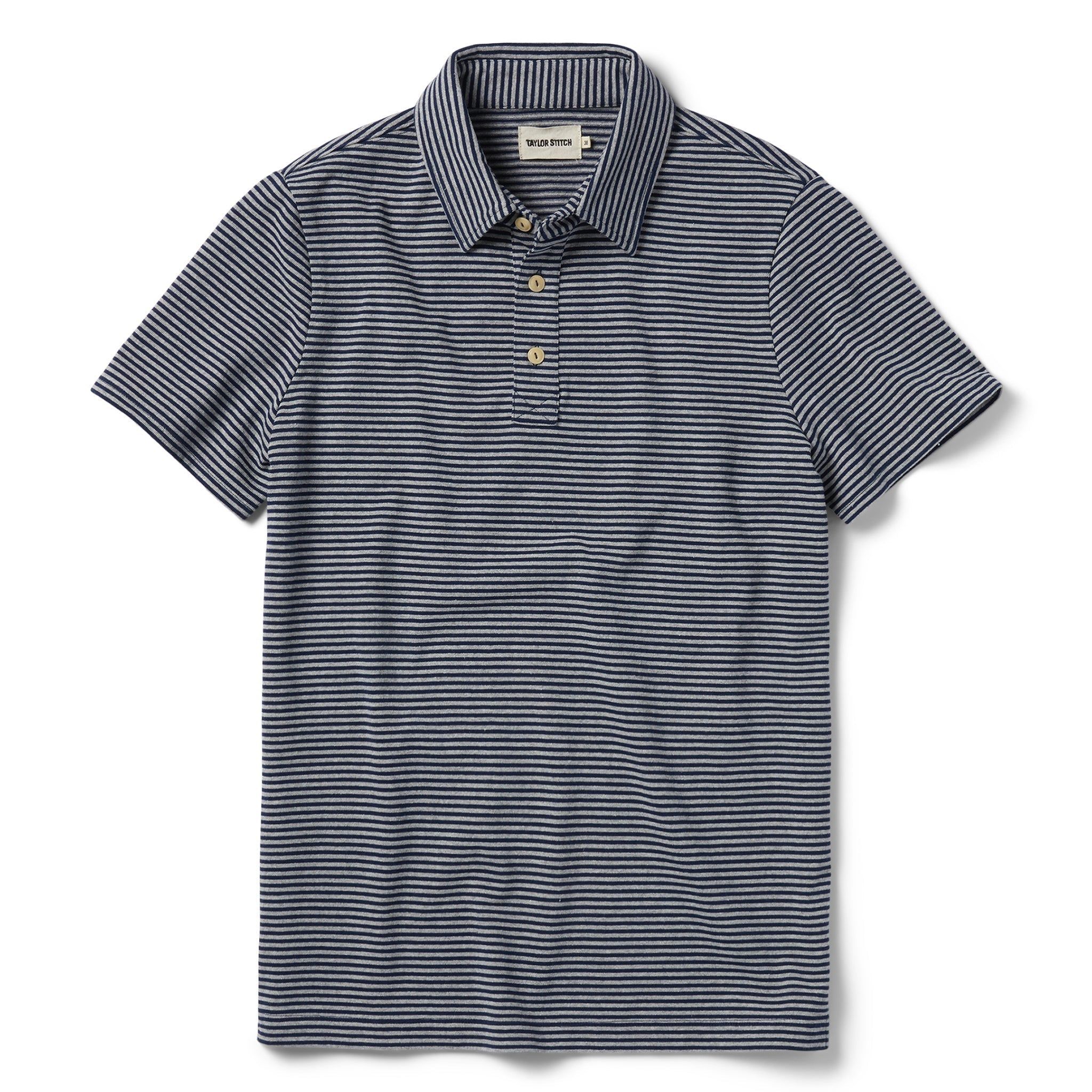 Wwusw Heavy Bag Polo in Navy and Ash Stripe