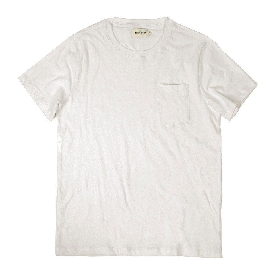 Wwusw Crewneck Pocket Tee in Natural