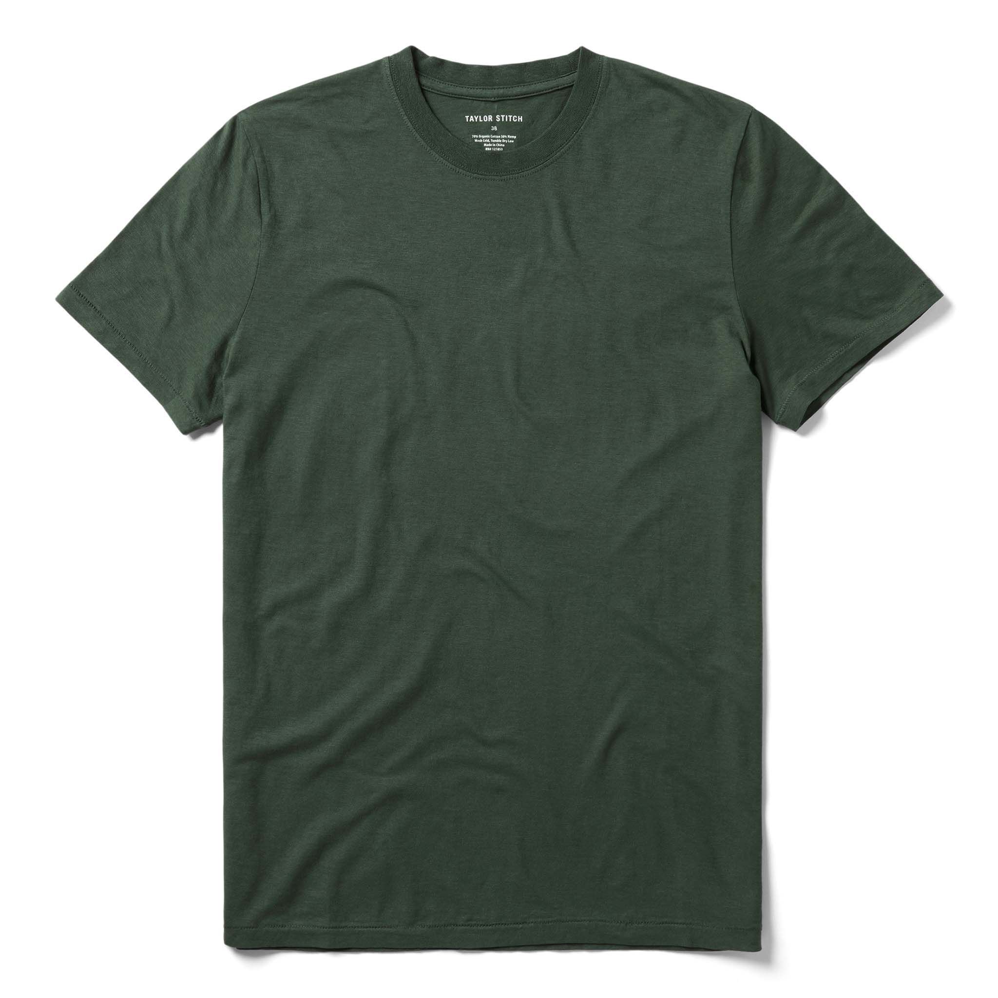 Wwusw Cotton Hemp Tee in Pine